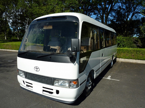 トヨタ コースターターボEX01(格安マイクロバスレンタル。貸切バスが安い　チャーターバスのJN)