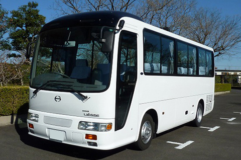 HINOリエッセ スーパー4.7Lターボ(格安マイクロバスレンタル。貸切バスが安い　チャーターバスのJN)